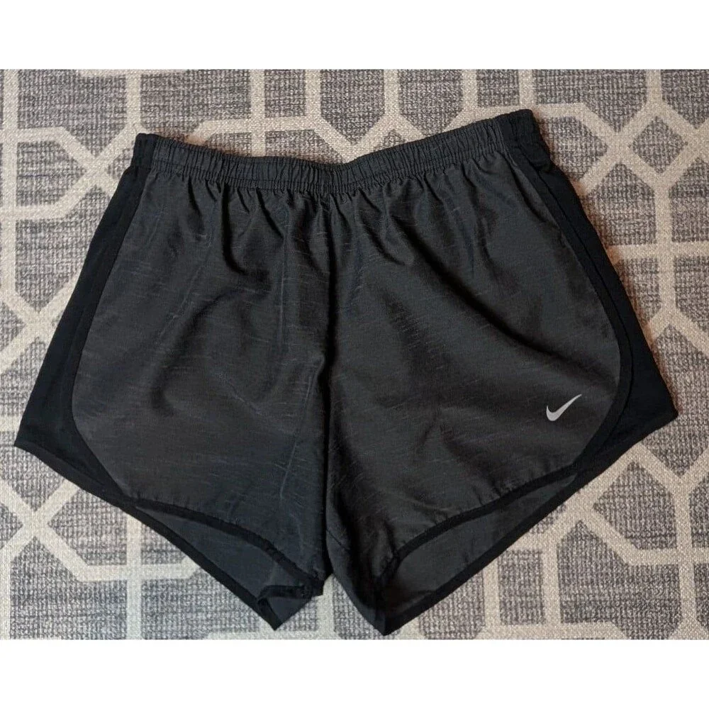 Girls Nike Dri-Fit Tempo Running Shorts Black&Gray Bundle of 2 Youth LG